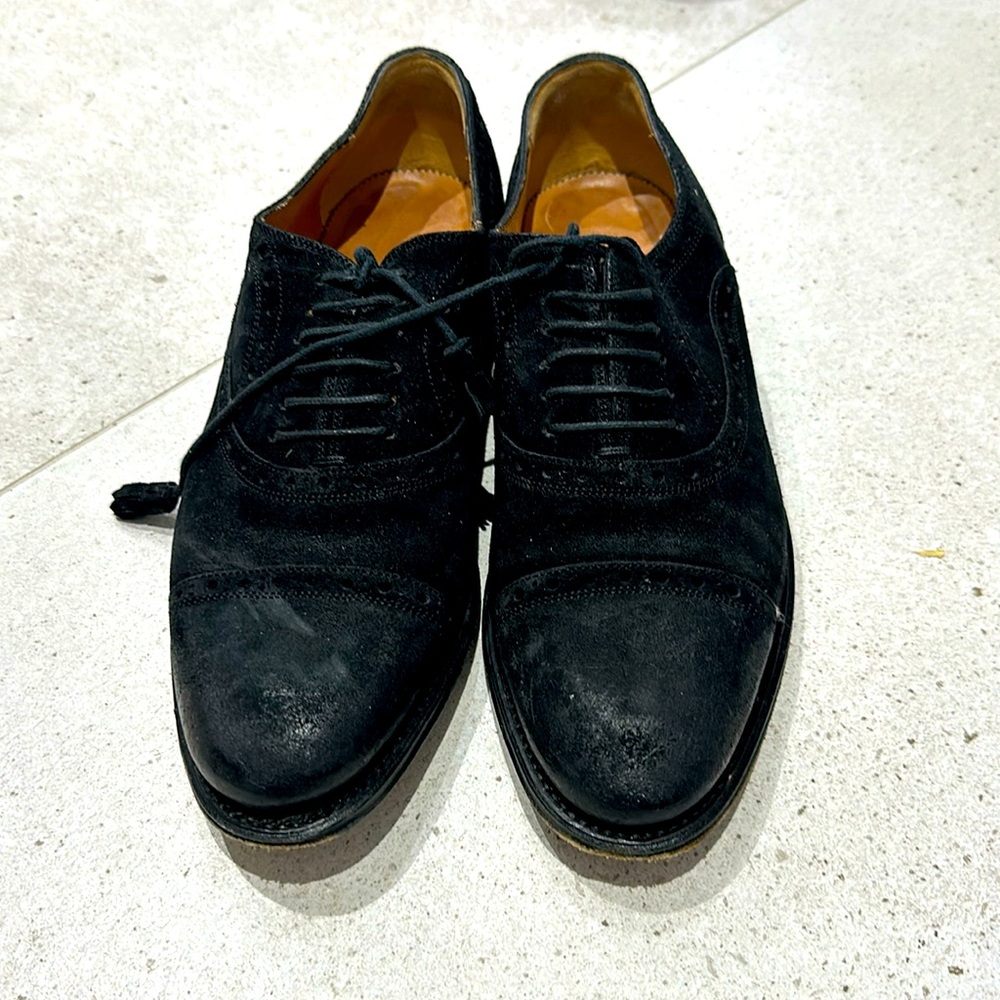 Gucci black sued office shoes
